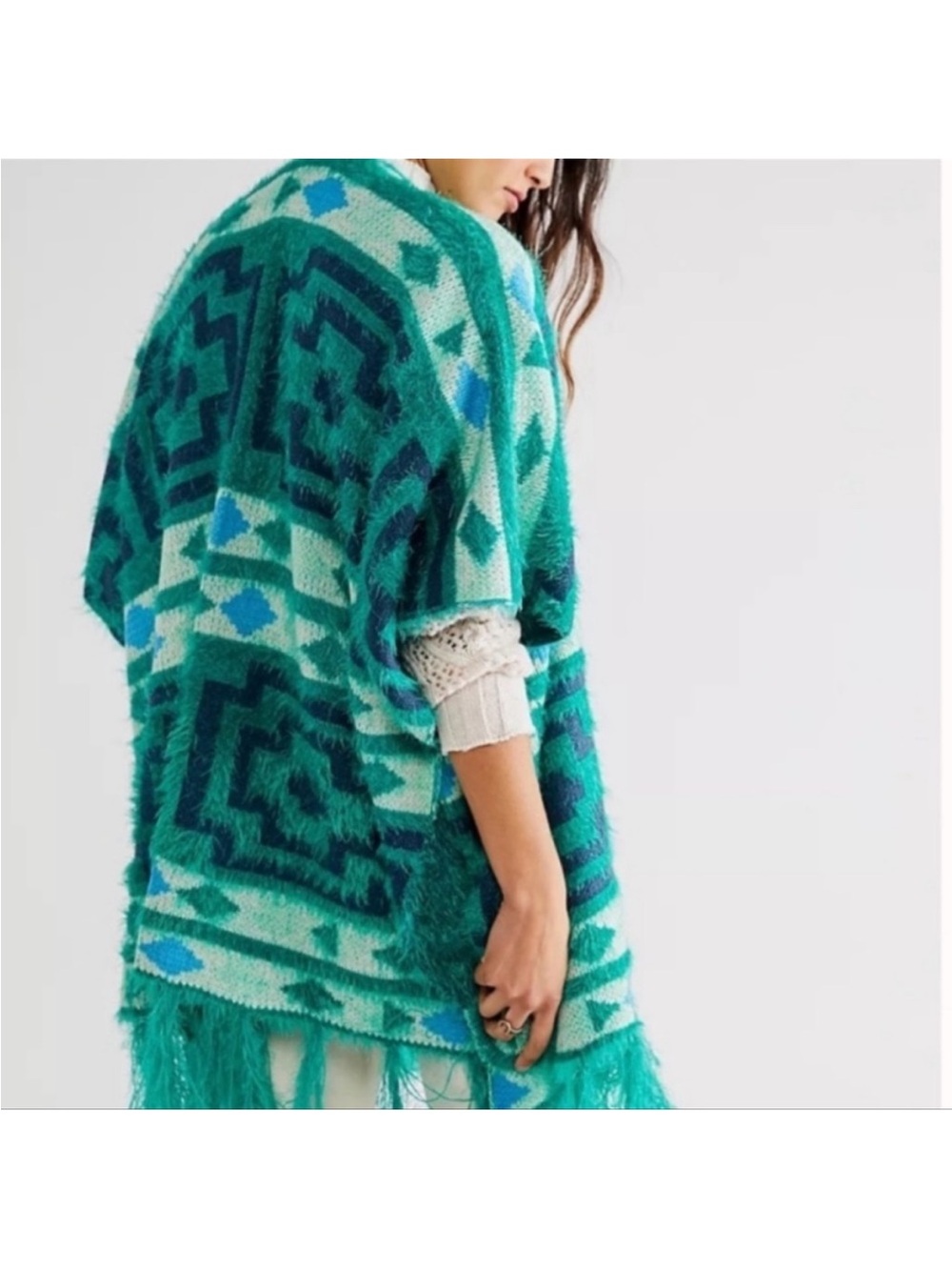 Free People Sweater Poncho one size